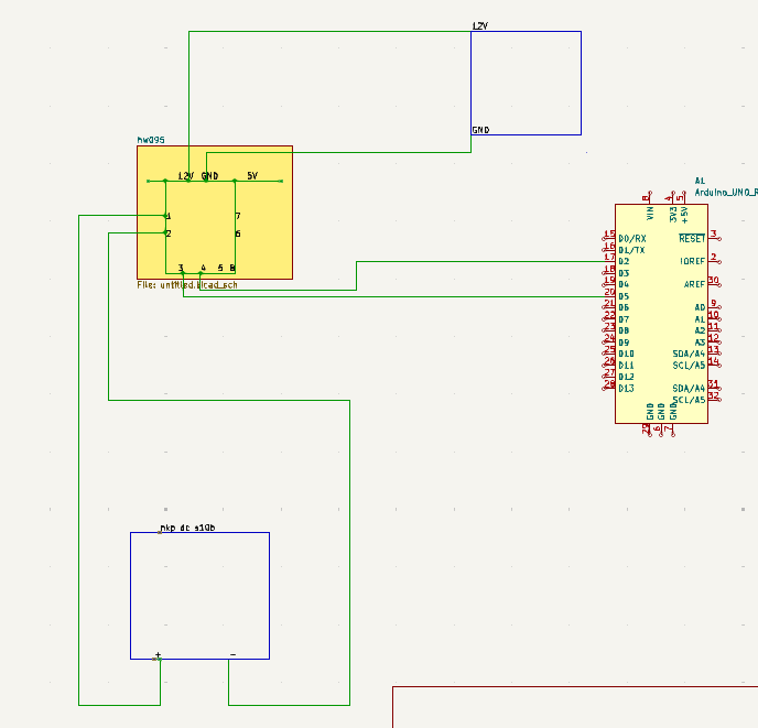Circuit diagram for the water pump.